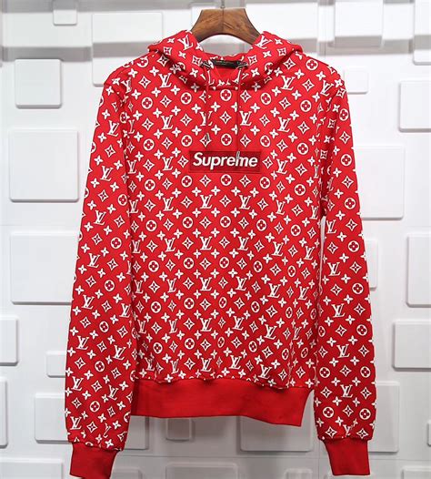 blue supreme louis vuitton hoodie|authentic Louis Vuitton supreme hoodie.